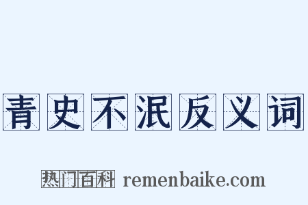 青史不泯反义词是什么意思的图片